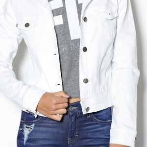 Sneak Peek Lightly Distressed Jean Jacket